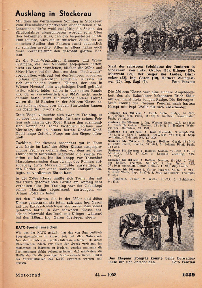 1953 Strassenrennen Stockerau RH