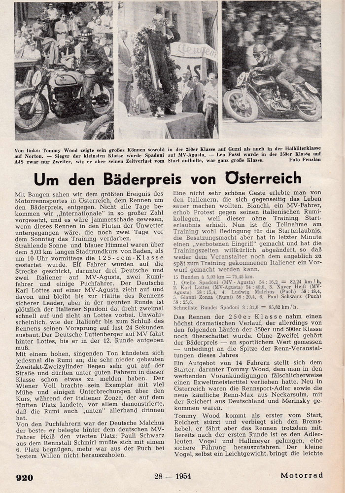 1954 Strassenrennen Bderpreis Baden1