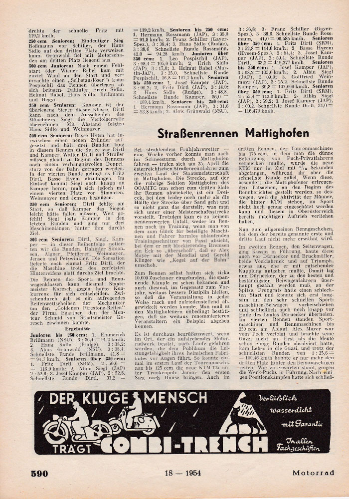 1954 Strassenrennen Mattighofen