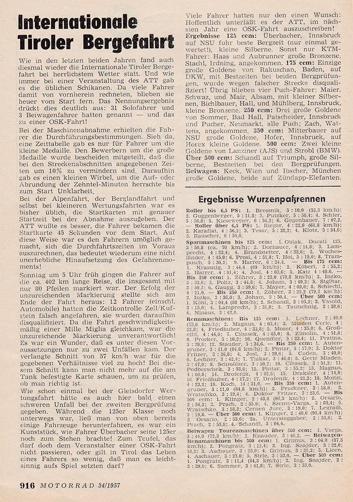 1957 Bergrennen Wurzenpass Mag