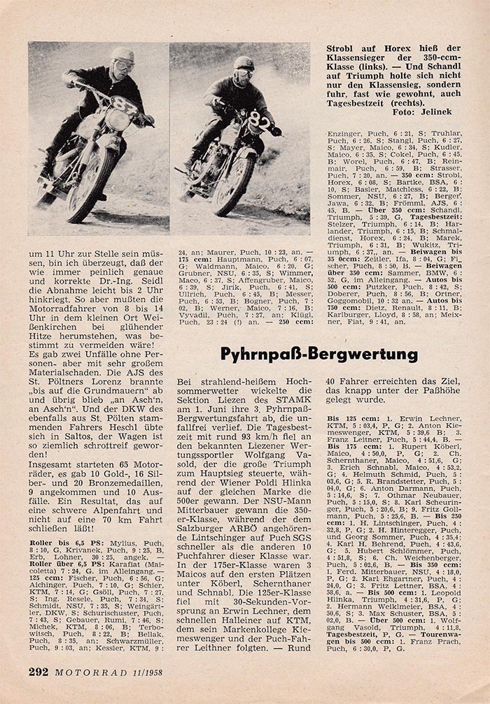 1958 Bergrennen Pyhrnpass